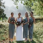 Bride and Bridesmaids in the woods